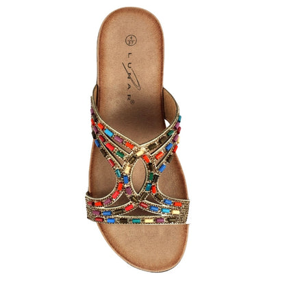 White - Side - Lunar Womens-Ladies Chill II Sandals