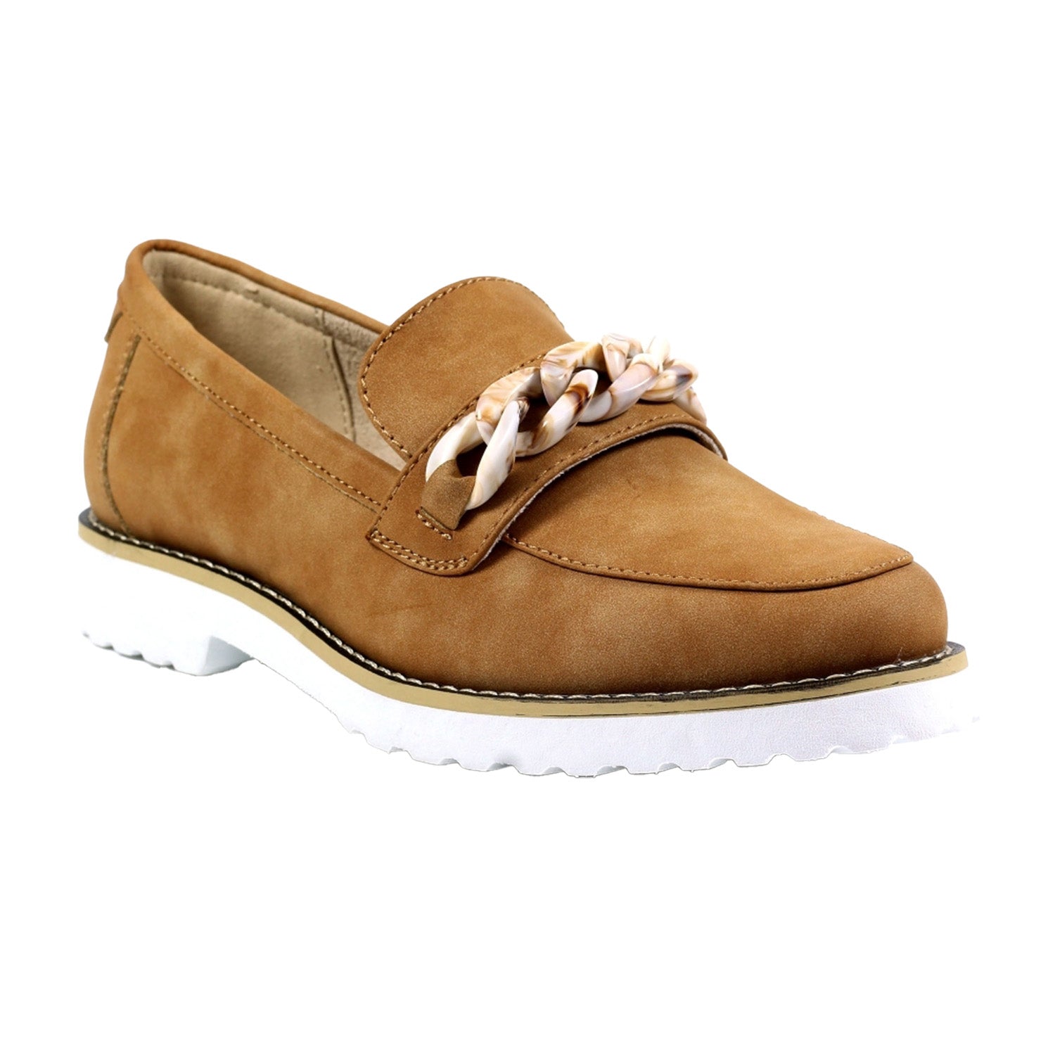 Tan - Front - Lunar Womens-Ladies Noella Shoes