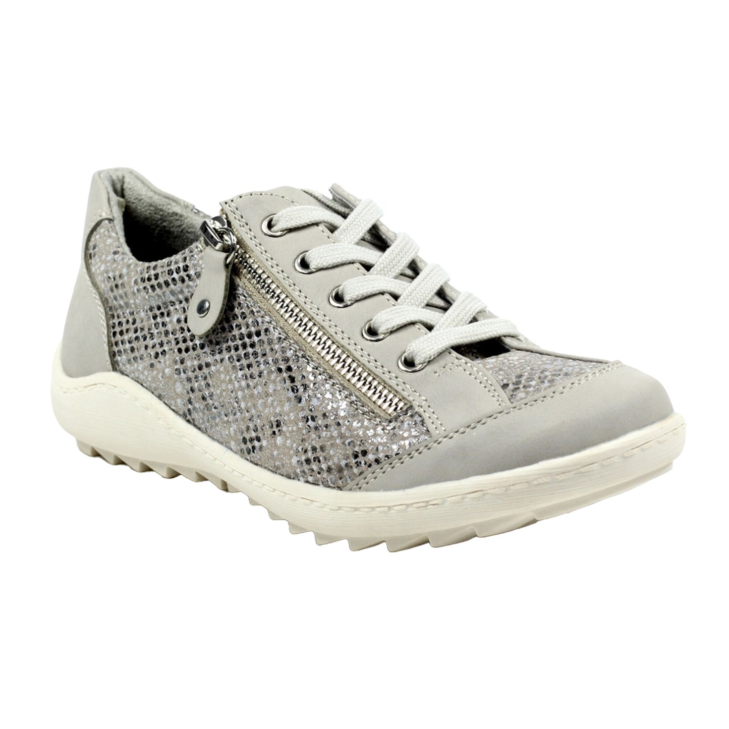 Grey - Front - Lunar Womens-Ladies Tate Trainers