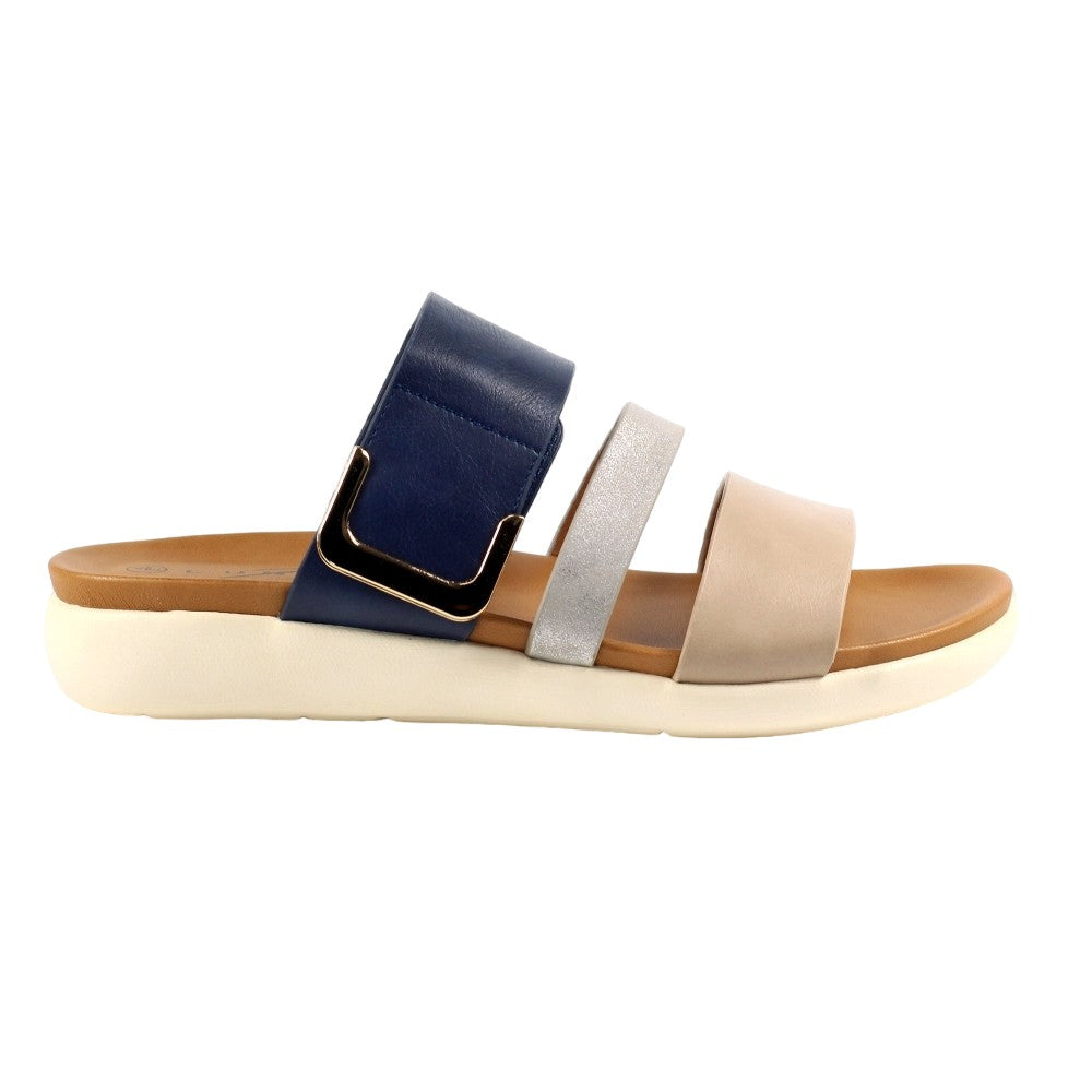 Blue - Side - Lunar Womens-Ladies Millor Sandals