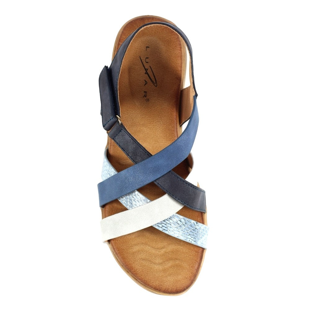 Blue - Lifestyle - Lunar Womens-Ladies Cayman Sandals