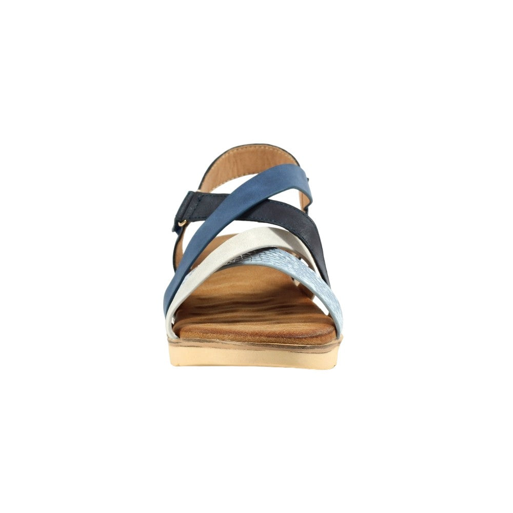 Blue - Pack Shot - Lunar Womens-Ladies Cayman Sandals