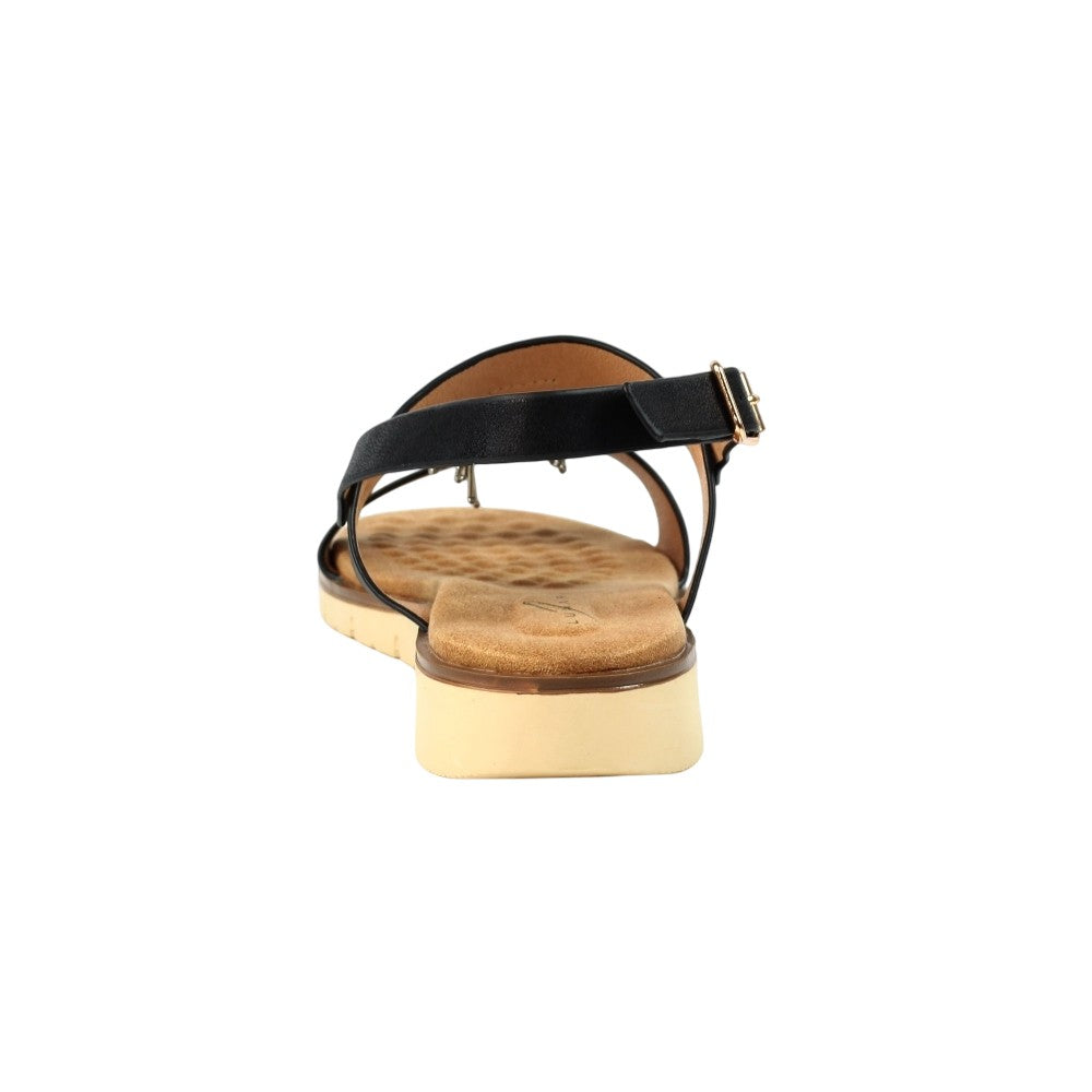 Black - Back - Lunar Womens-Ladies Eccles Sandals