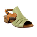 Khaki - Front - Lazy Dogz Womens-Ladies Jaden Leather Sandals