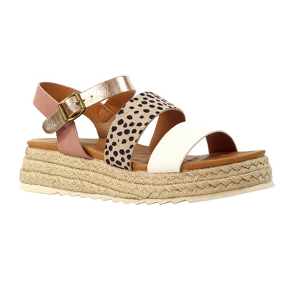 White - Front - Lunar Womens-Ladies Summer Sandals
