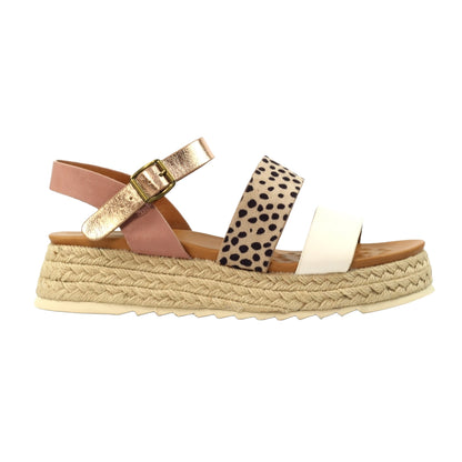 White - Back - Lunar Womens-Ladies Summer Sandals