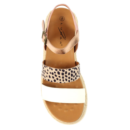 White - Side - Lunar Womens-Ladies Summer Sandals