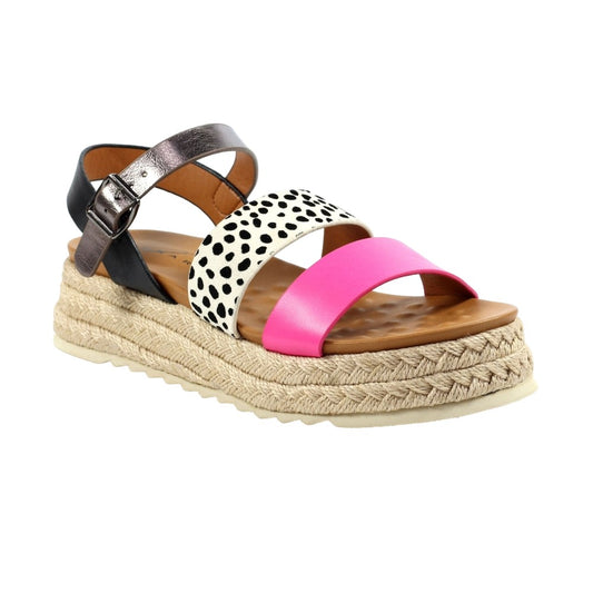 Fuchsia - Front - Lunar Womens-Ladies Summer Sandals