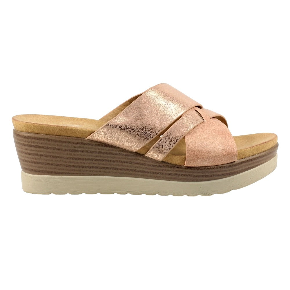 Rose - Side - Lunar Womens-Ladies Maven Wedge Sandals