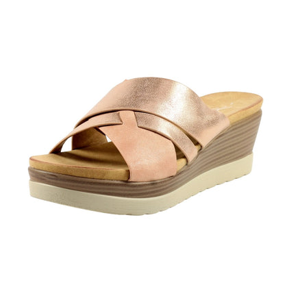 Rose - Close up - Lunar Womens-Ladies Maven Wedge Sandals