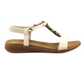 White - Side - Lunar Womens-Ladies Brava Sandals