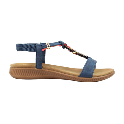 Blue - Side - Lunar Womens-Ladies Brava Sandals