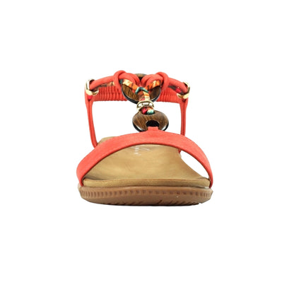 Orange - Pack Shot - Lunar Womens-Ladies Brava Sandals