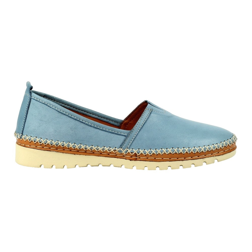 Mid Blue - Side - Lunar Womens-Ladies Flutter Shoes