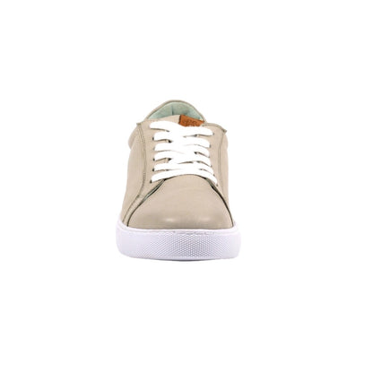 Grey - Pack Shot - Lazy Dogz Womens-Ladies Piper Leather Trainers