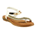 White - Front - Lunar Womens-Ladies Asia II Sandals