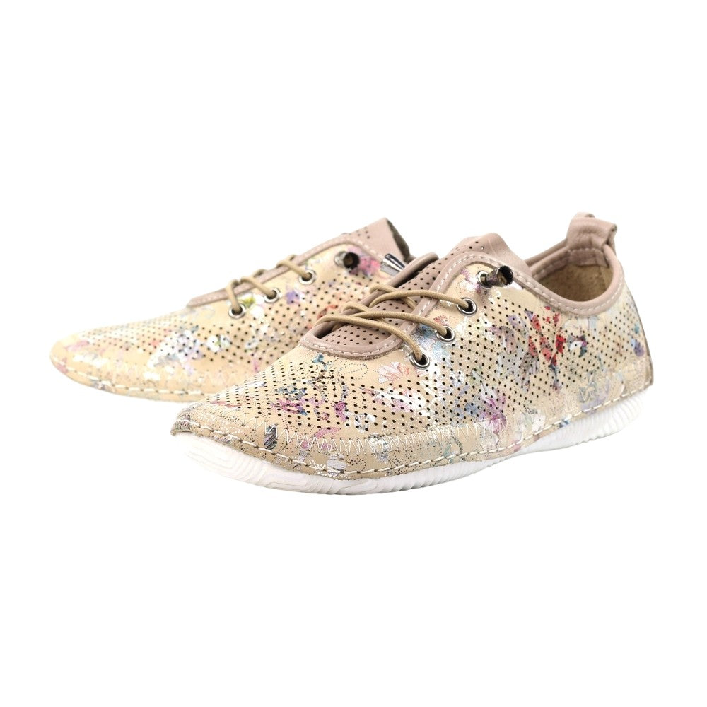 Grey - Front - Lunar Womens-Ladies Hydro Leather Plimsolls
