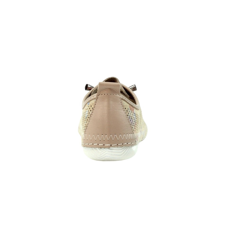 Grey - Back - Lunar Womens-Ladies Hydro Leather Plimsolls