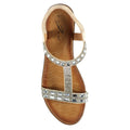 Silver - Lifestyle - Lunar Womens-Ladies Macie Wedge Sandals