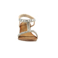 Silver - Pack Shot - Lunar Womens-Ladies Macie Wedge Sandals