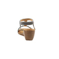 Pewter - Back - Lunar Womens-Ladies Macie Wedge Sandals