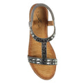 Pewter - Lifestyle - Lunar Womens-Ladies Macie Wedge Sandals