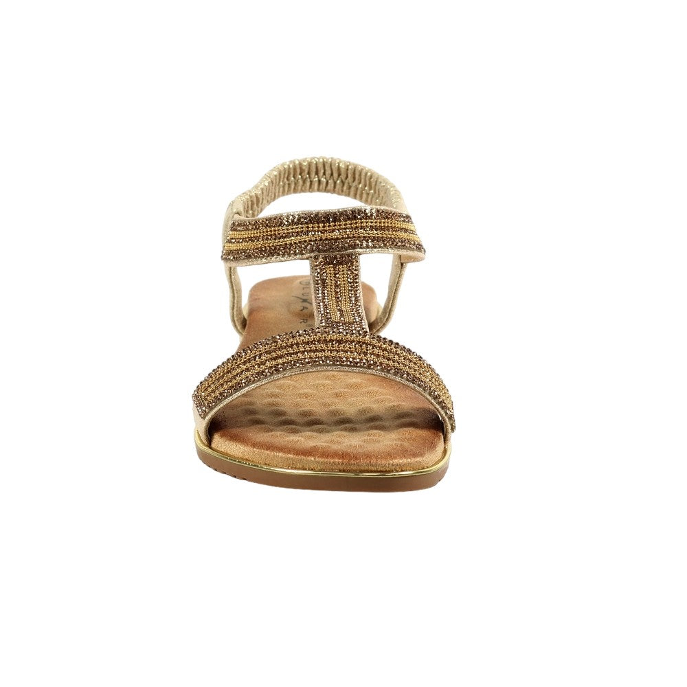 Gold - Pack Shot - Lunar Womens-Ladies Esta Sandals