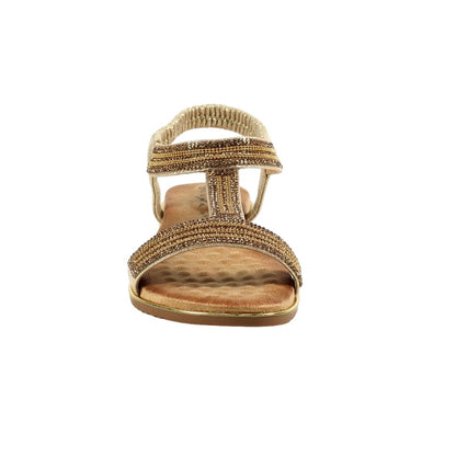 Gold - Pack Shot - Lunar Womens-Ladies Esta Sandals
