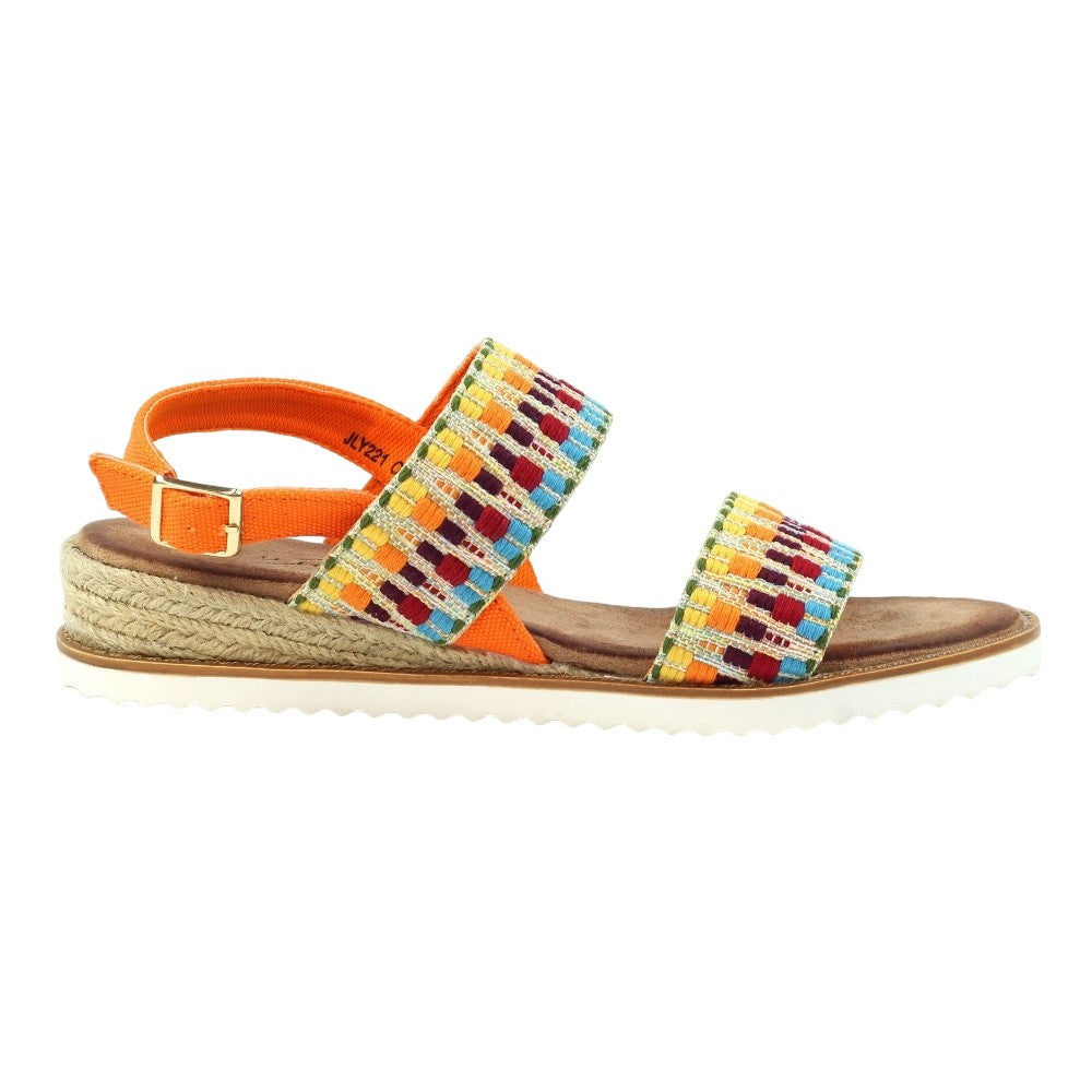 Orange - Lifestyle - Lunar Womens-Ladies Denny Sandals