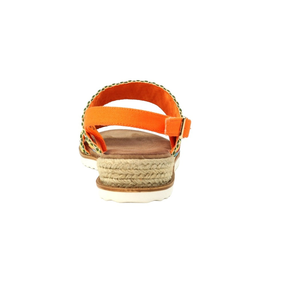 Orange - Back - Lunar Womens-Ladies Denny Sandals