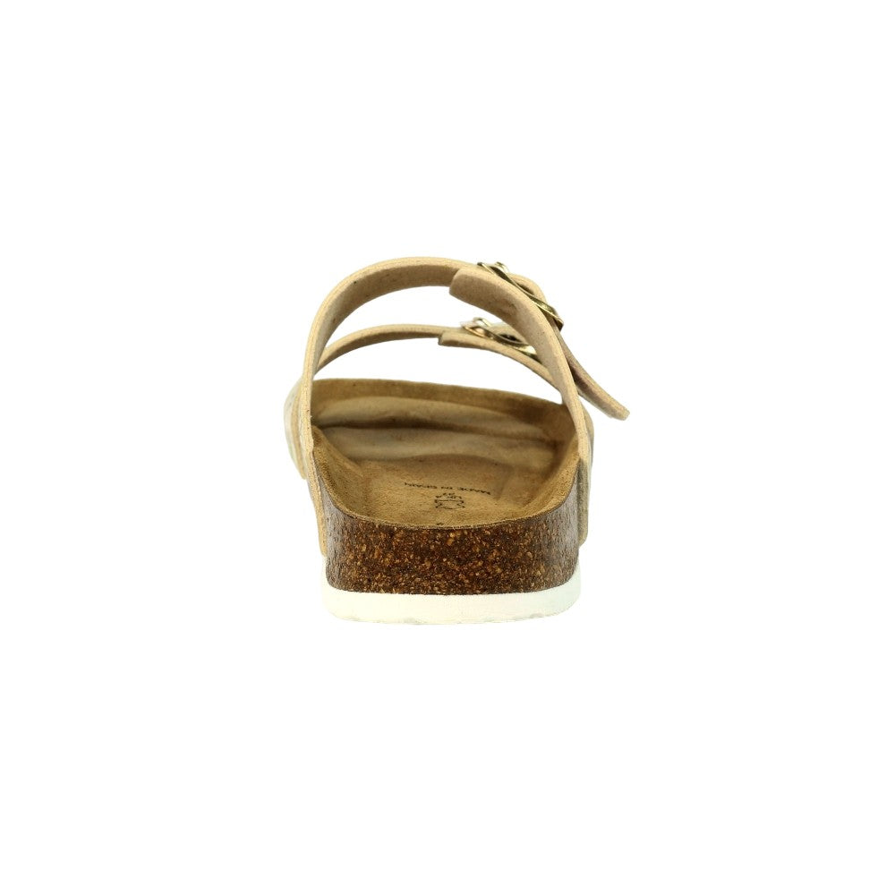 Beige - Back - Lazy Dogz Womens-Ladies Location Tropical Floral Sandals