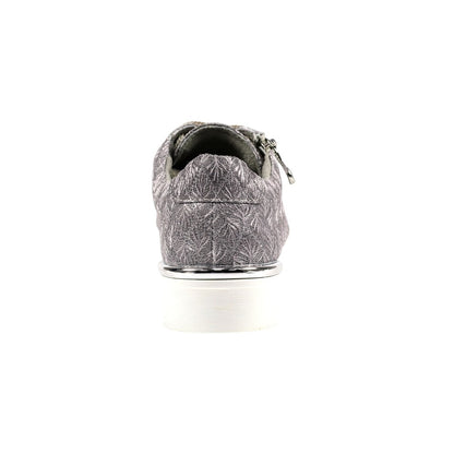 Pewter - Back - Lunar Womens-Ladies Layne Pewter Effect Trainers