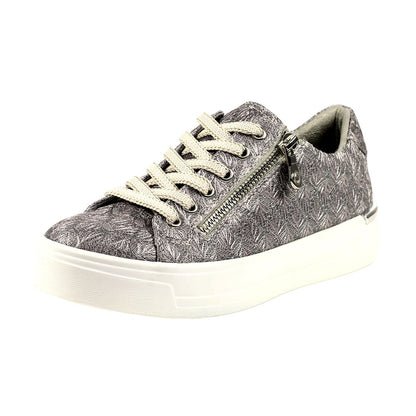 Pewter - Lifestyle - Lunar Womens-Ladies Layne Pewter Effect Trainers