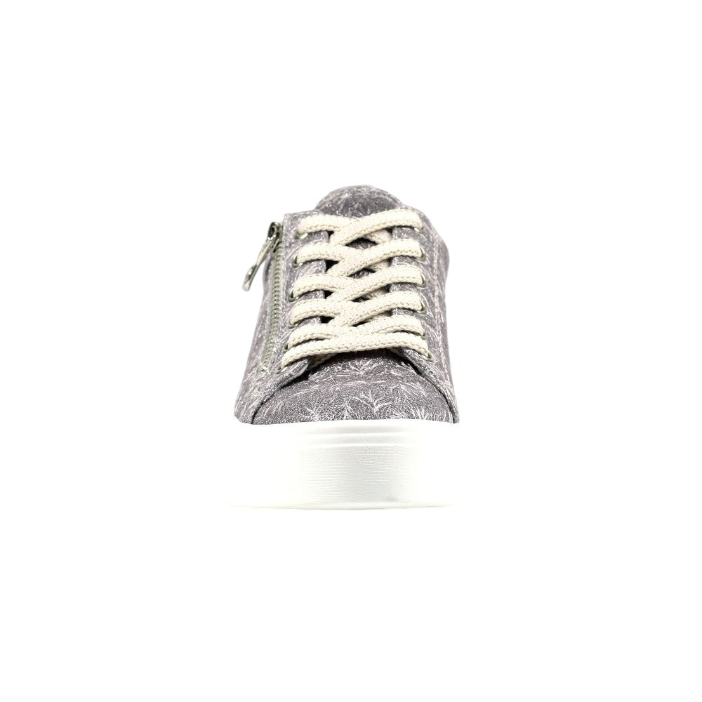 Pewter - Pack Shot - Lunar Womens-Ladies Layne Pewter Effect Trainers