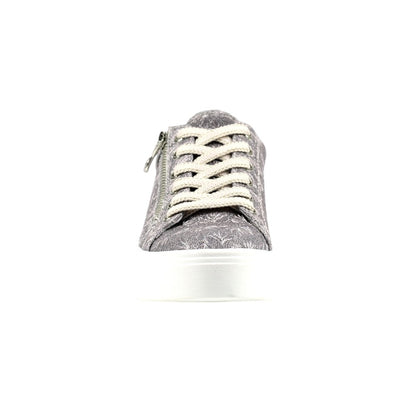 Pewter - Pack Shot - Lunar Womens-Ladies Layne Pewter Effect Trainers