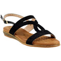 Black - Front - Lunar Womens-Ladies Lisia Sandals