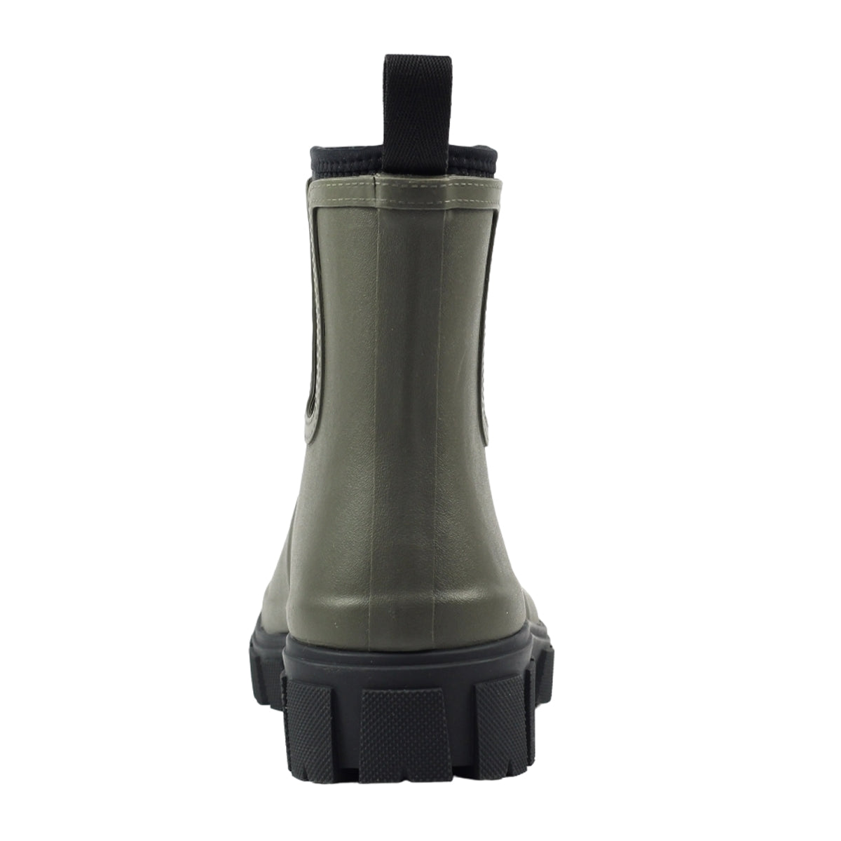 Olive - Back - Lazy Dogz Womens-Ladies Lake Ankle Wellington Boots