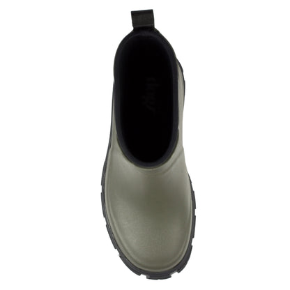 Olive - Pack Shot - Lazy Dogz Womens-Ladies Lake Ankle Wellington Boots