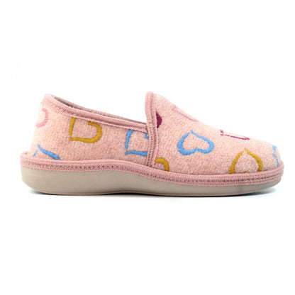 Pink - Back - Lunar Womens-Ladies Joyful Slippers