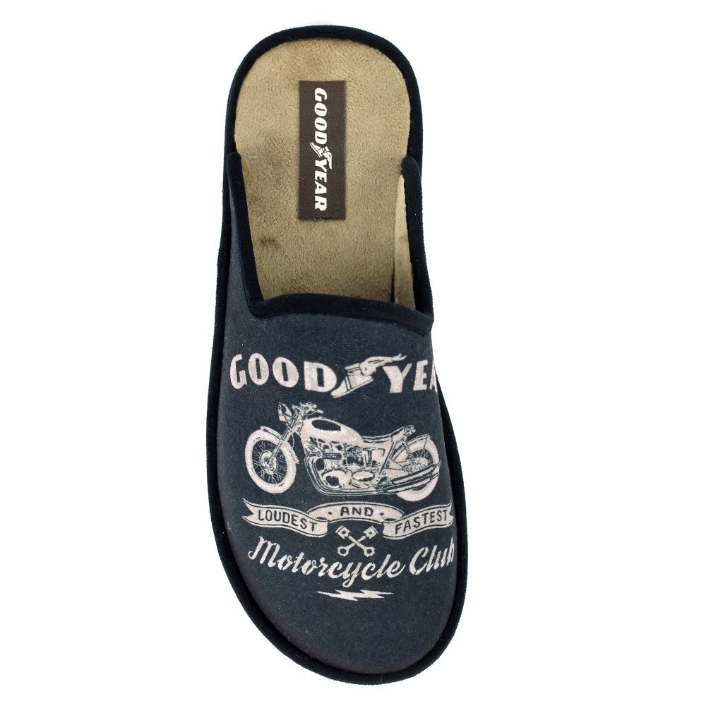 Grey - Lifestyle - Goodyear Mens Huxley Mule Slippers