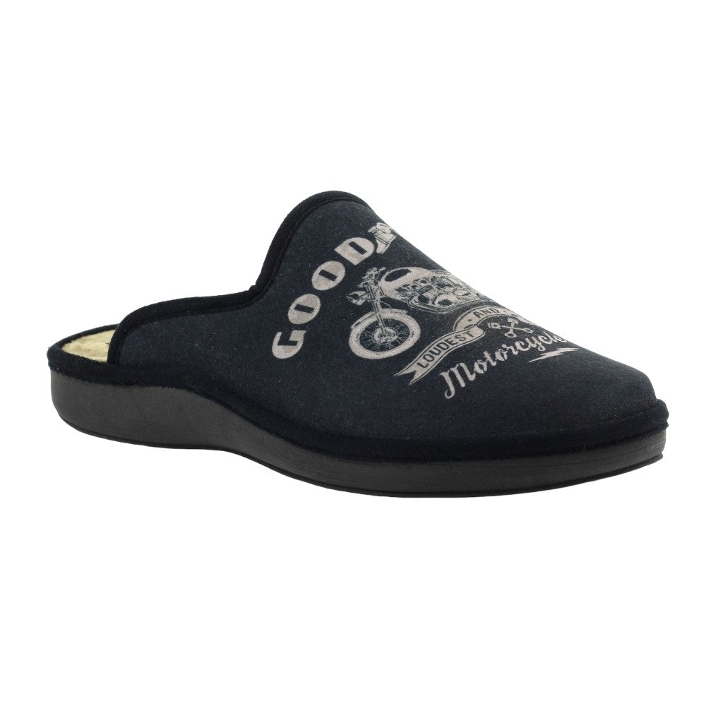 Grey - Front - Goodyear Mens Huxley Mule Slippers