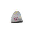 Grey - Pack Shot - Lunar Womens-Ladies Love Mule Slippers