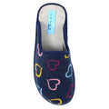 Navy - Lifestyle - Lunar Womens-Ladies Love Mule Slippers