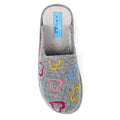 Grey - Lifestyle - Lunar Womens-Ladies Love Mule Slippers