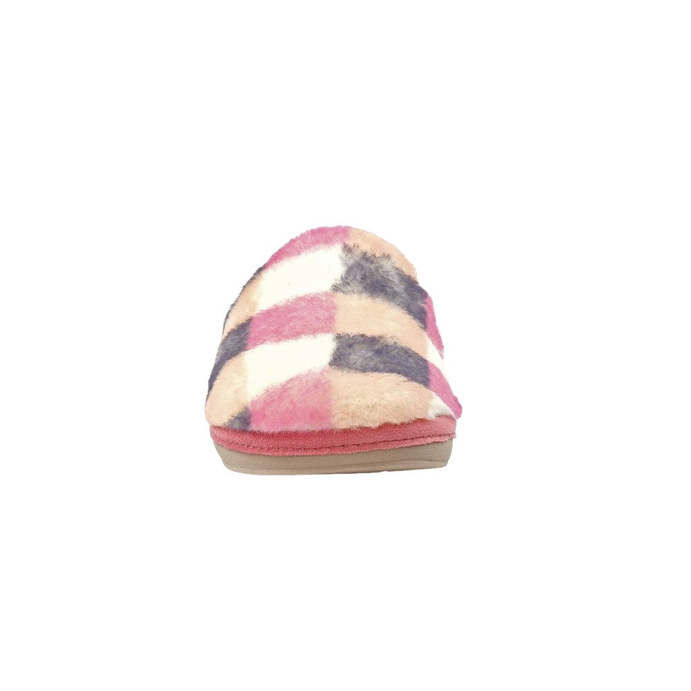 Pink - Pack Shot - Lunar Womens-Ladies Yasmina Mule Slippers
