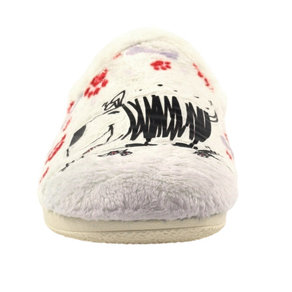 White - Lifestyle - Lazy Dogz Womens-Ladies Eternity Mule Slippers