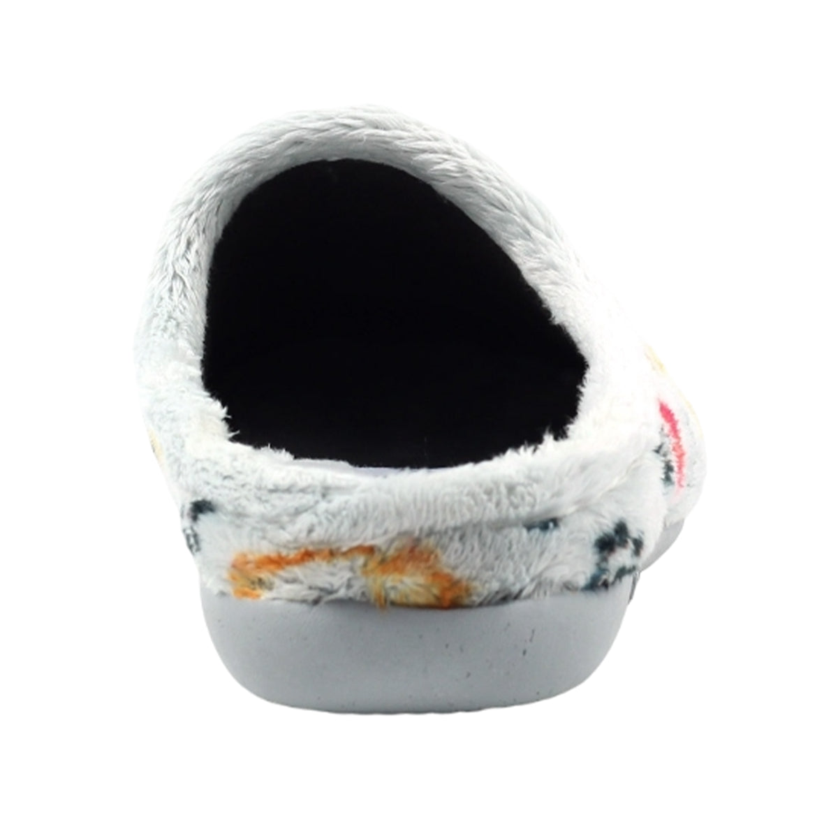 Grey - Back - Lazy Dogz Womens-Ladies Euphoria Mule Slippers