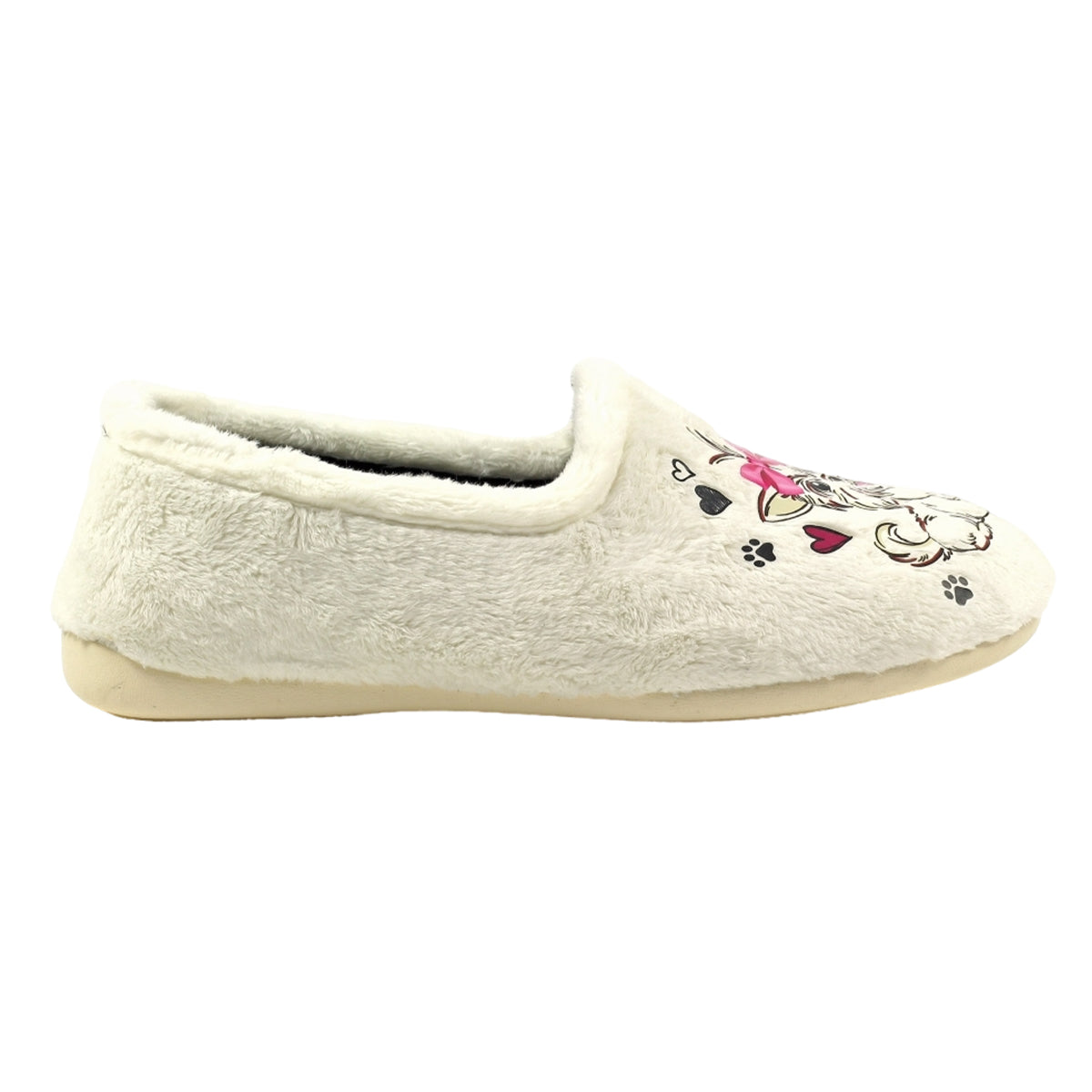 White - Lifestyle - Lazy Dogz Womens-Ladies Escape Slippers