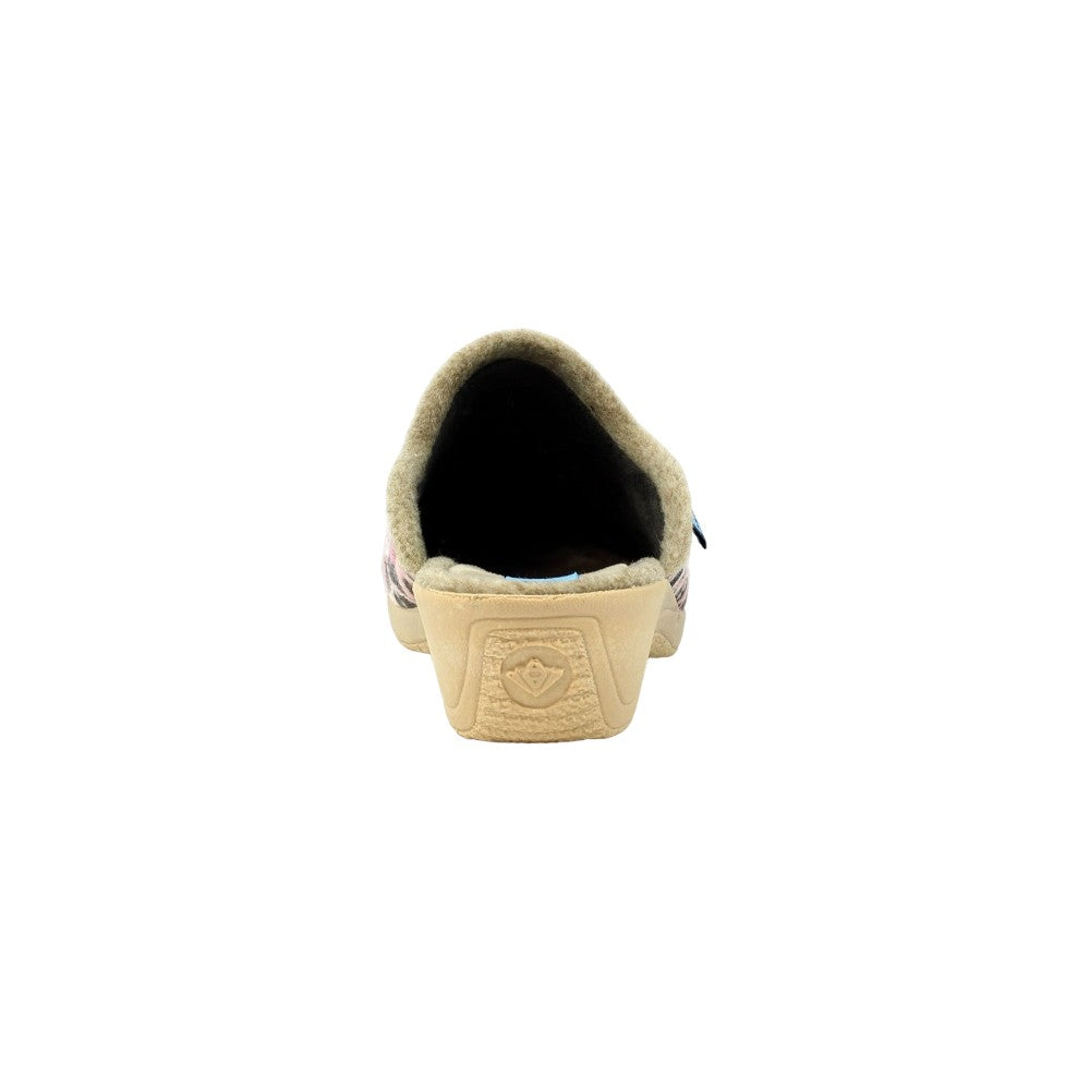 Grey - Back - Lunar Womens-Ladies Erin II Mule Slippers