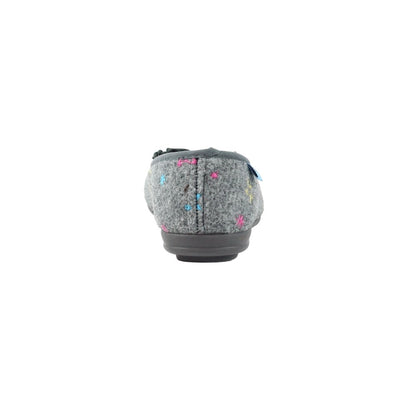 Grey - Back - Lunar Womens-Ladies Berry Pumps
